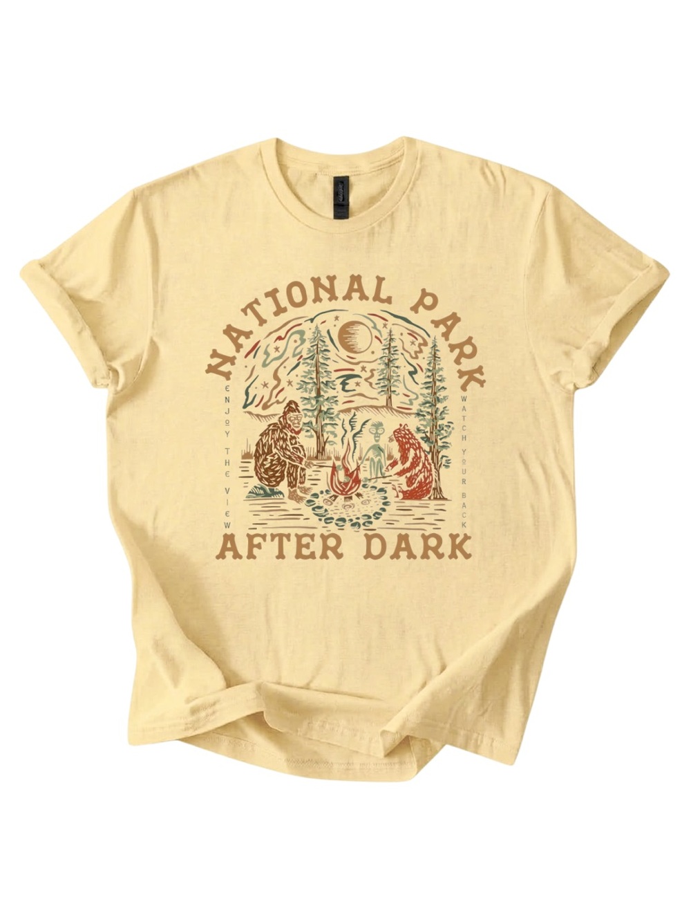 Gildan National Park After Dark Graphic Tee - Yellow